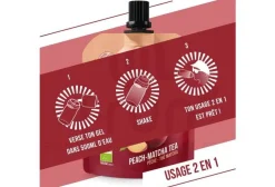 Gel naturel bio - Pêche - Thé matcha